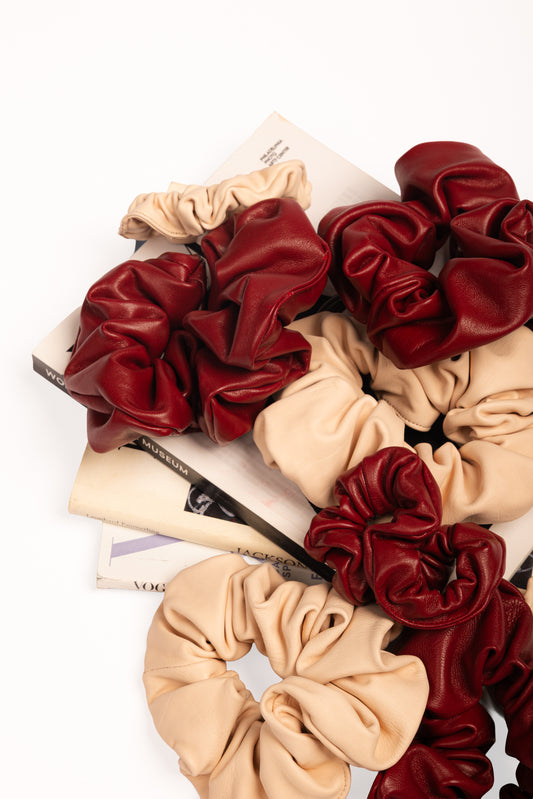 Leather Scrunchies